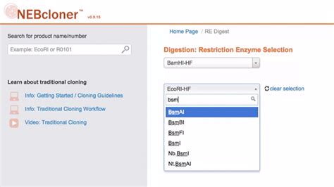 restriction enzymes neb|nebcloner double digest.